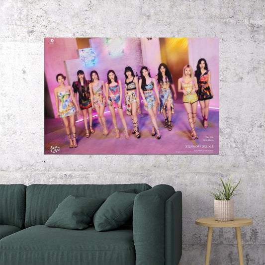 TWICE Taste of Love Music Poster K-Pop Aesthetic Kpop Female Girl Group Korean Idol Wall Art Print - xonomax