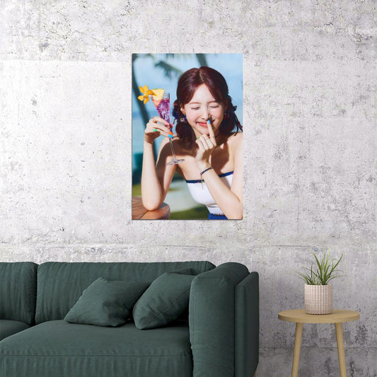 TWICE Nayeon Taste of Love Album Teaser Photo Kpop Poster Summer Wall Art Bar Decor Cafe Print Kpop Female Girl Group Korean Fashion Idol - xonomax