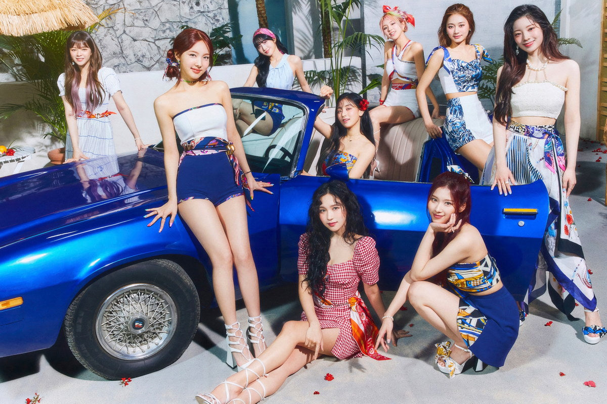 TWICE Nayeon Jeongyeon Momo Sana Jihyo Mina Dahyun Chaeyoung Tzuyu Taste of Love Album Teaser Photo Summer Kpop Wall Art Kpop Bar Decor Cafe Print - xonomax