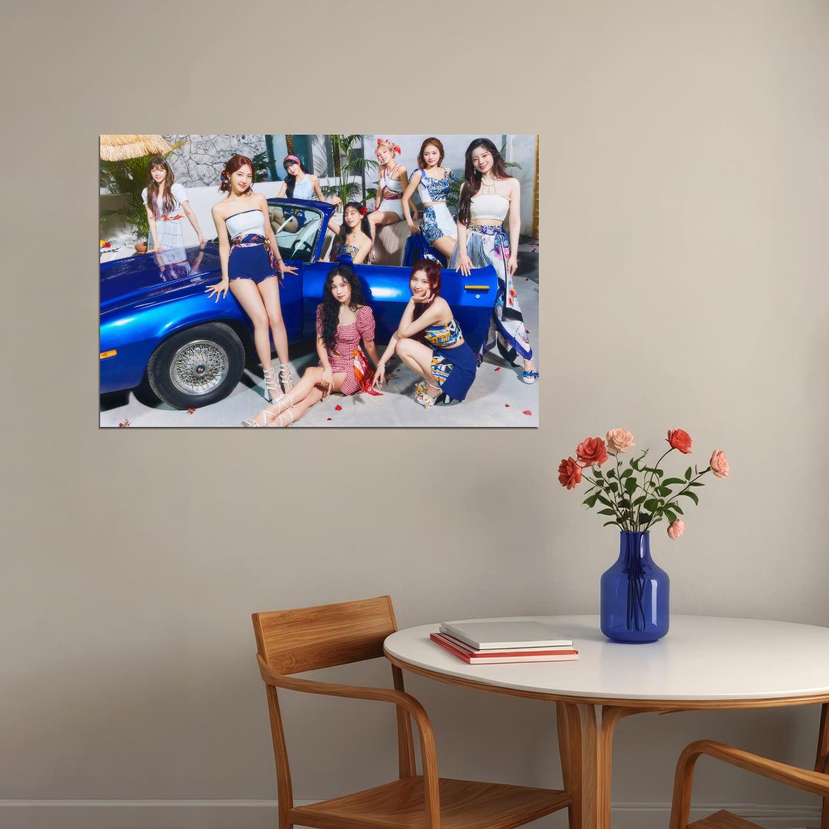 TWICE Nayeon Jeongyeon Momo Sana Jihyo Mina Dahyun Chaeyoung Tzuyu Taste of Love Album Teaser Photo Summer Kpop Wall Art Kpop Bar Decor Cafe Print - xonomax