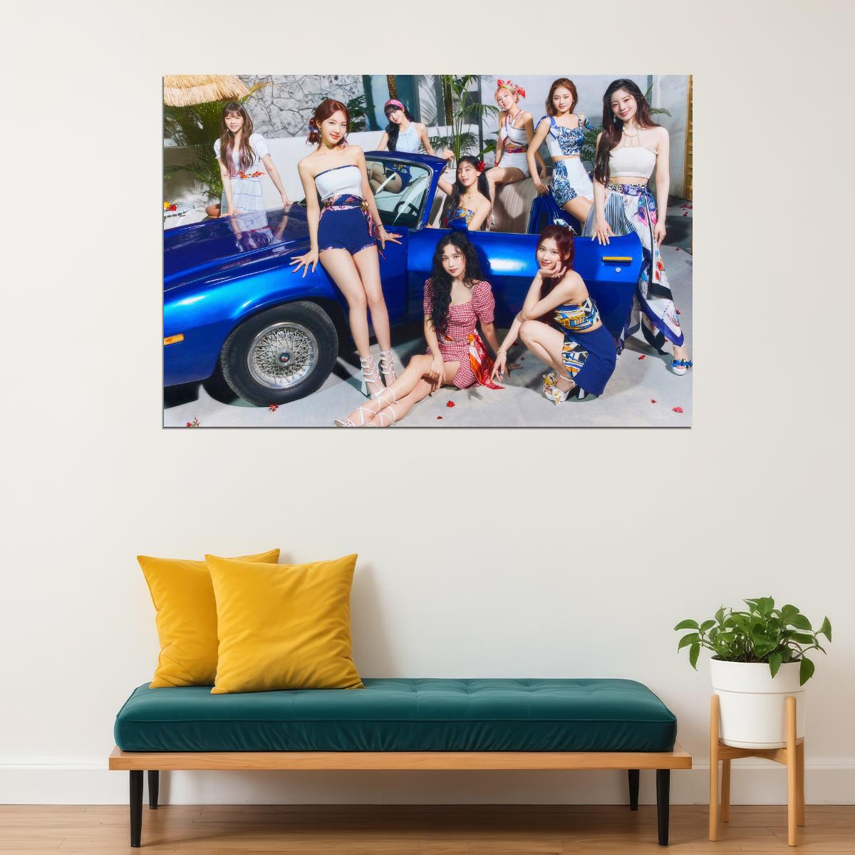TWICE Nayeon Jeongyeon Momo Sana Jihyo Mina Dahyun Chaeyoung Tzuyu Taste of Love Album Teaser Photo Summer Kpop Wall Art Kpop Bar Decor Cafe Print - xonomax