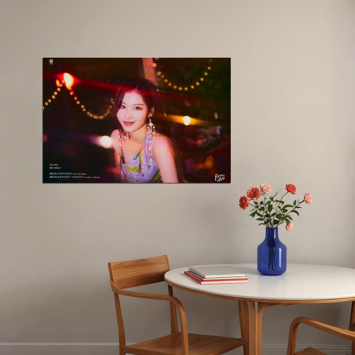 TWICE Sana Taste of Love Album Teaser Fallen Photo Kpop Poster Home Bar Wall Art Kpop Female Girl Group Korean Fashion Idol Bar Decor Cafe Print - xonomax