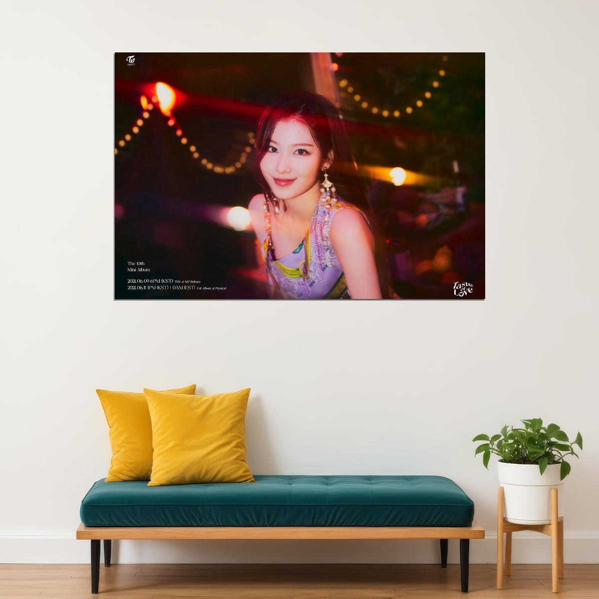 TWICE Sana Taste of Love Album Teaser Fallen Photo Kpop Poster Home Bar Wall Art Kpop Female Girl Group Korean Fashion Idol Bar Decor Cafe Print - xonomax