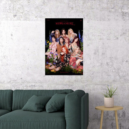 TWICE MORE & MORE Album Concept Group Photo Summer Kpop Wall Art Spring Garden Print Coquette Aesthetic Decor - xonomax
