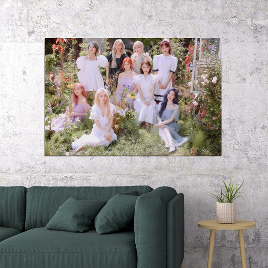 TWICE MORE & MORE Album Group Concept Photo Summer Kpop Wall Art Spring Garden Print Coquette Aesthetic Decor - xonomax
