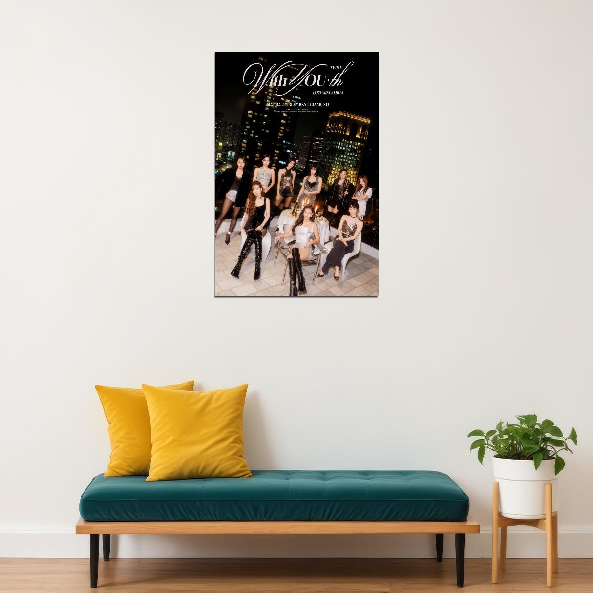 TWICE Nayeon Jeongyeon Momo Sana Jihyo Mina Dahyun Chaeyoung Tzuyu With YOUth Album Concept Group Photo Kpop Wall Art Print Music Poster K-Pop - xonomax