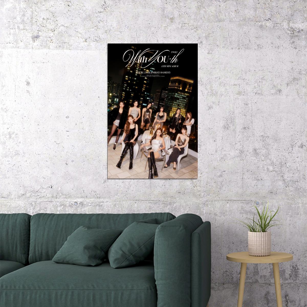 TWICE Nayeon Jeongyeon Momo Sana Jihyo Mina Dahyun Chaeyoung Tzuyu With YOUth Album Concept Group Photo Kpop Wall Art Print Music Poster K-Pop - xonomax
