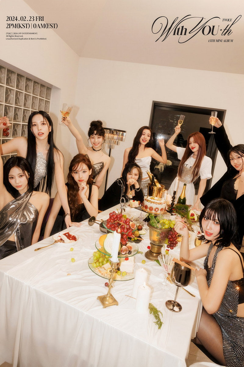 TWICE Nayeon Jeongyeon Momo Sana Jihyo Mina Dahyun Chaeyoung Tzuyu With YOUth Album Concept Group Photo Music Poster K-Pop - xonomax