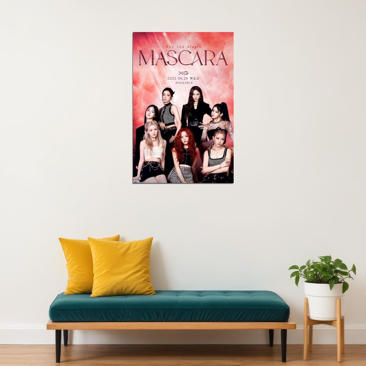 XG Group MASCARA Concept Photo Music Poster K-Pop Aesthetic Japanese Female Girl Group Korean Fashion Idol Wall Art Print - xonomax