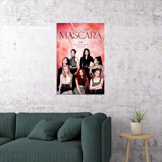 XG Group MASCARA Concept Photo Music Poster K-Pop Aesthetic Japanese Female Girl Group Korean Fashion Idol Wall Art Print - xonomax