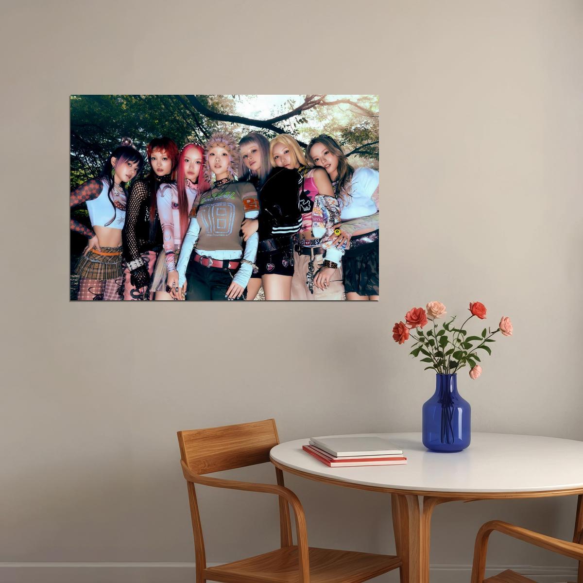 XG IYKYK Concept Photo K-pop Music Poster Y2K Neo Futurism Aesthetic Female Cyber Kpop Idol Fashion Print Trendy Kpop Girl Group Wall Art - xonomax