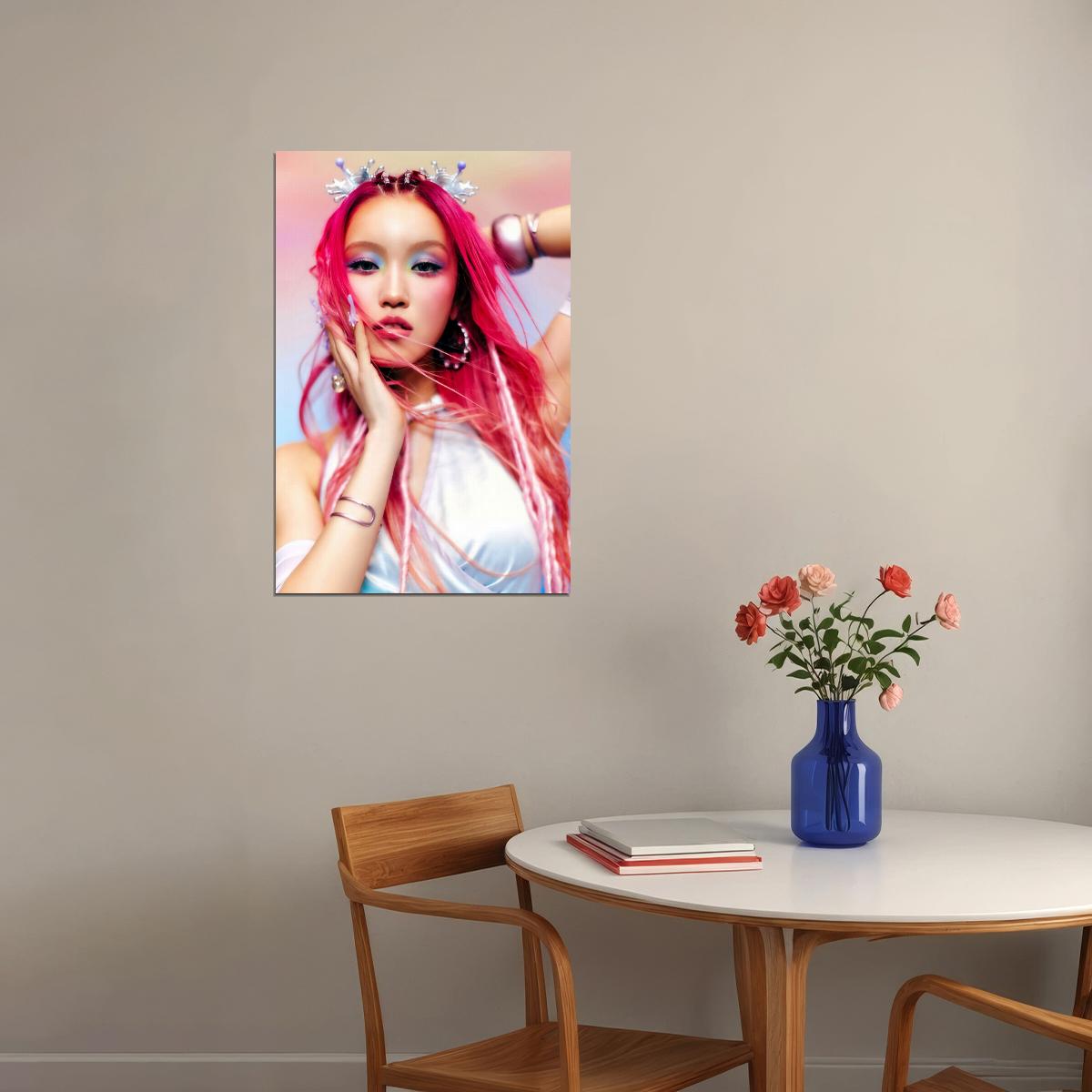 XG Chisa IYKYK Concept Photo K-pop Music Poster Y2K Neo Futurism Aesthetic Female Cyber Kpop Idol Fashion Print Trendy Kpop Girl Group Wall Art - xonomax