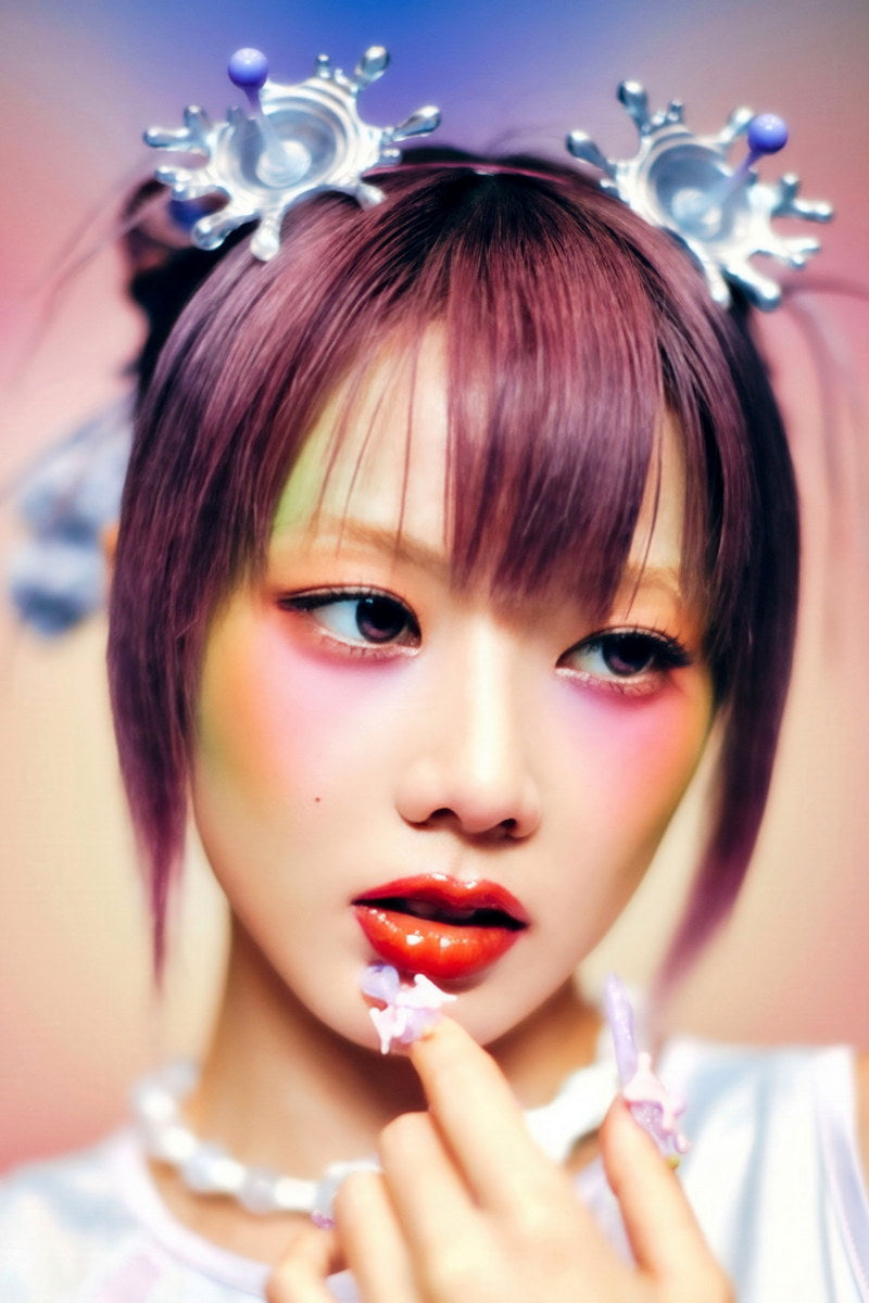 XG Hinata IYKYK Concept Photo K-pop Music Poster Y2K Neo Futurism Aesthetic Female Cyber Kpop Idol Fashion Print Trendy Kpop Girl Group Wall Art - xonomax