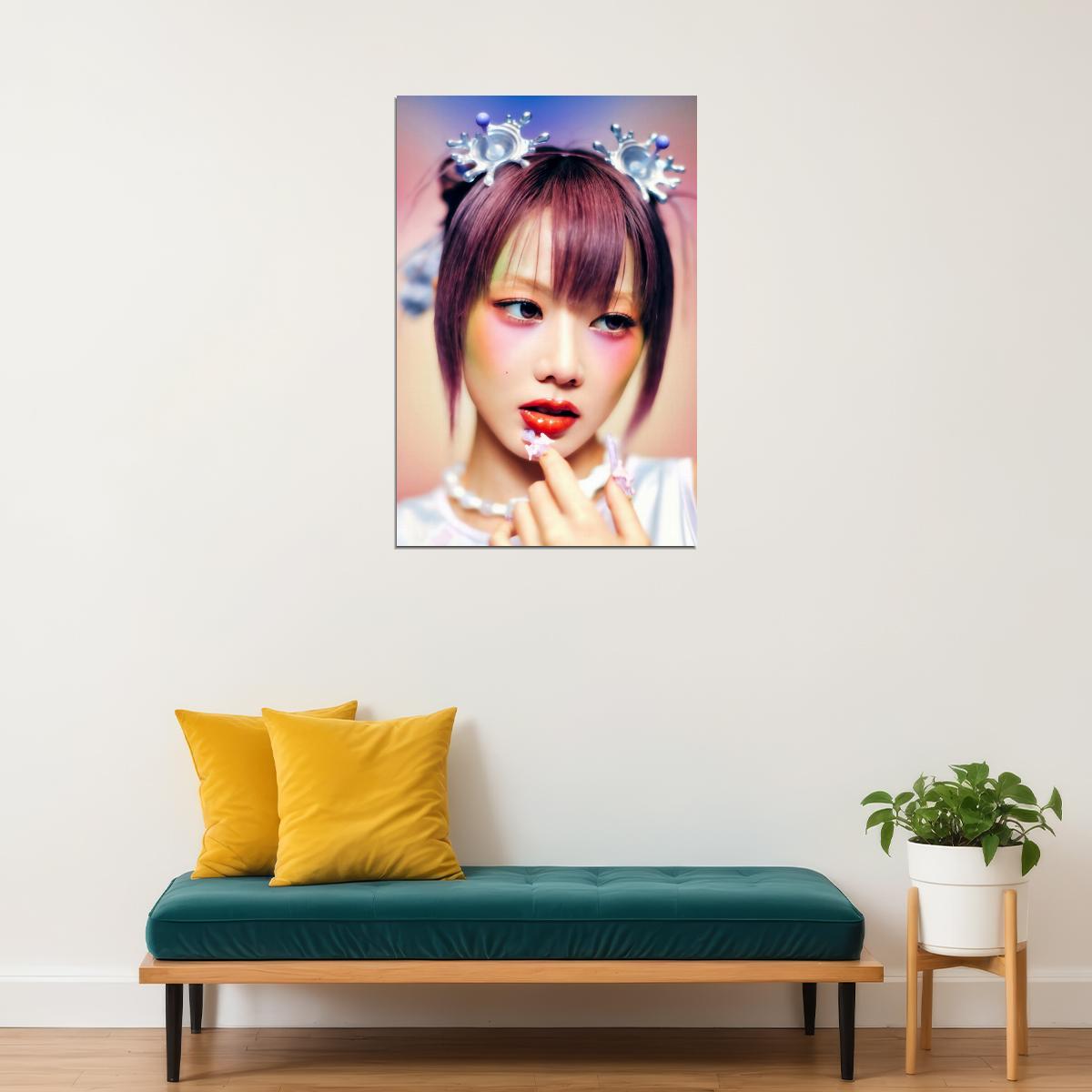 XG Hinata IYKYK Concept Photo K-pop Music Poster Y2K Neo Futurism Aesthetic Female Cyber Kpop Idol Fashion Print Trendy Kpop Girl Group Wall Art - xonomax