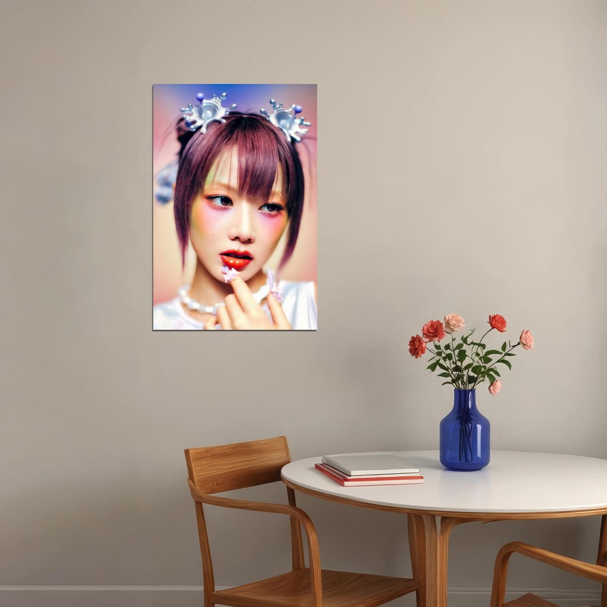 XG Hinata IYKYK Concept Photo K-pop Music Poster Y2K Neo Futurism Aesthetic Female Cyber Kpop Idol Fashion Print Trendy Kpop Girl Group Wall Art - xonomax