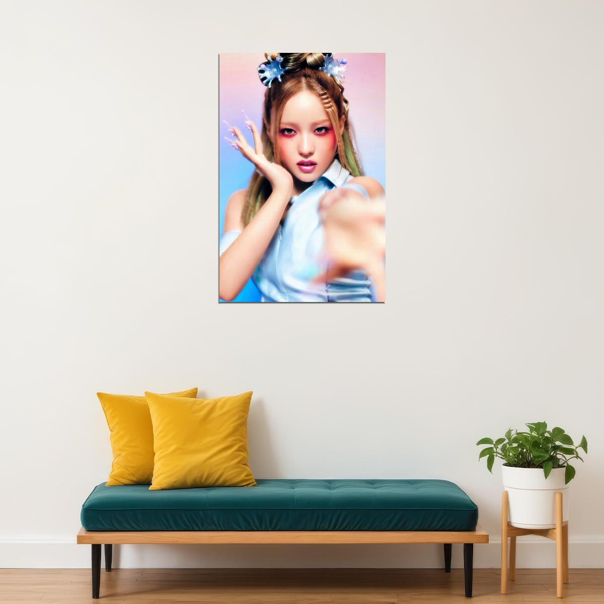 XG Juria IYKYK Concept Photo K-pop Music Poster Y2K Neo Futurism Aesthetic Female Cyber Kpop Idol Fashion Print Trendy Kpop Girl Group Wall Art - xonomax
