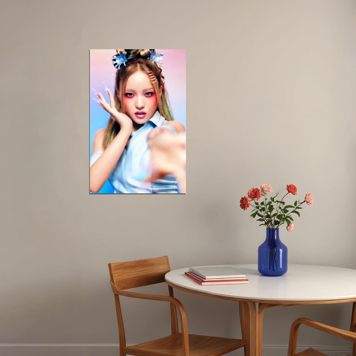 XG Juria IYKYK Concept Photo K-pop Music Poster Y2K Neo Futurism Aesthetic Female Cyber Kpop Idol Fashion Print Trendy Kpop Girl Group Wall Art - xonomax