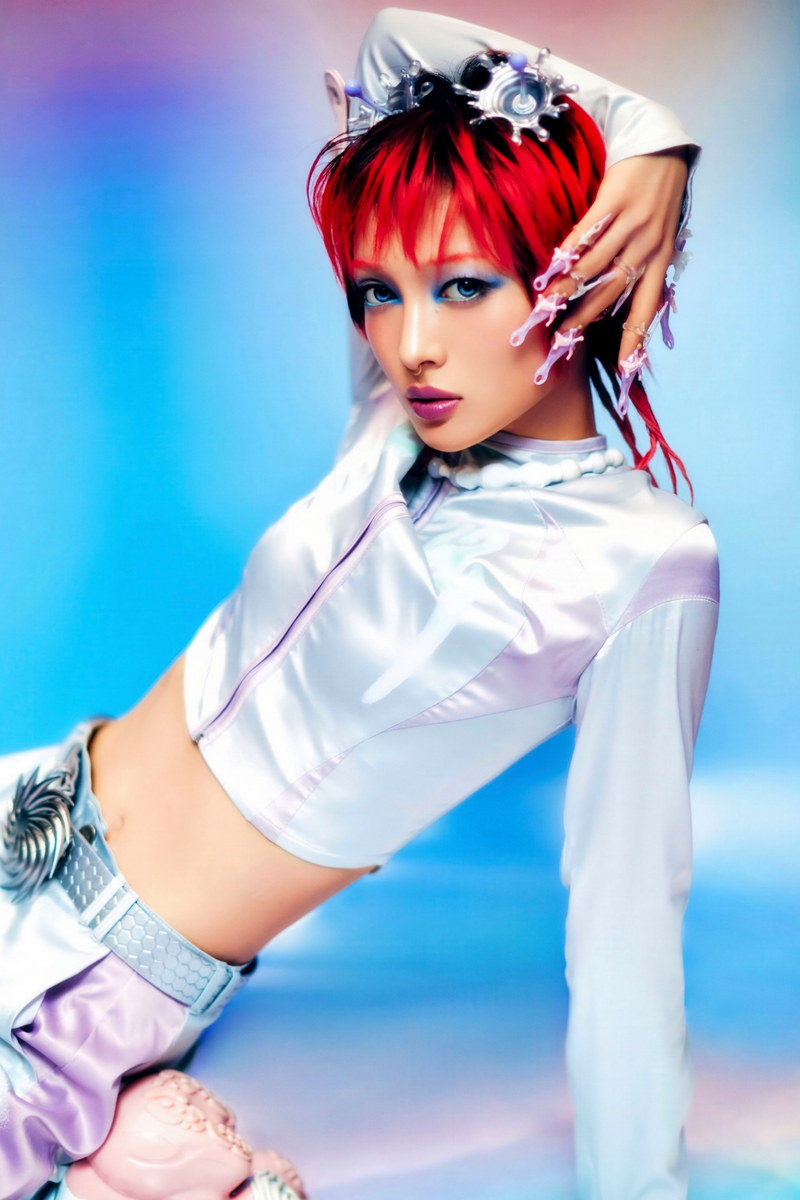 XG Jurin IYKYK Concept Photo K-pop Music Poster Y2K Neo Futurism Aesthetic Female Cyber Kpop Idol Fashion Print Trendy Kpop Girl Group Wall Art - xonomax