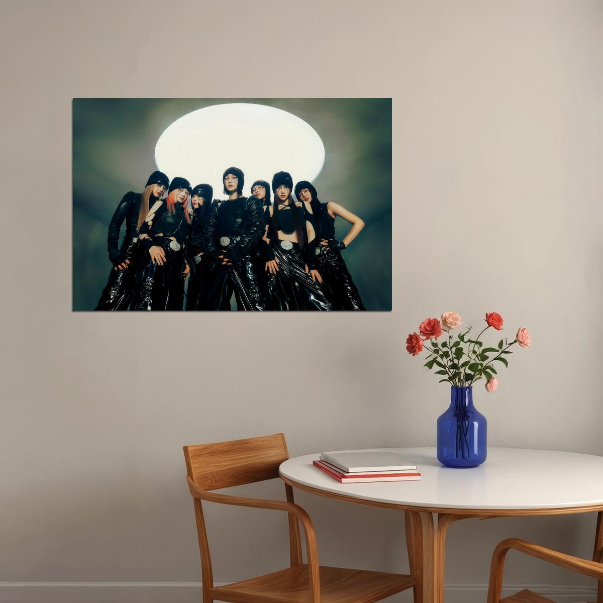 XG GRL GVNG Group Photo K-pop Music Poster Y2K Neo Futurism Aesthetic Female Cyber Kpop Idol Fashion Print Trendy Kpop Girl Group Wall Art - xonomax