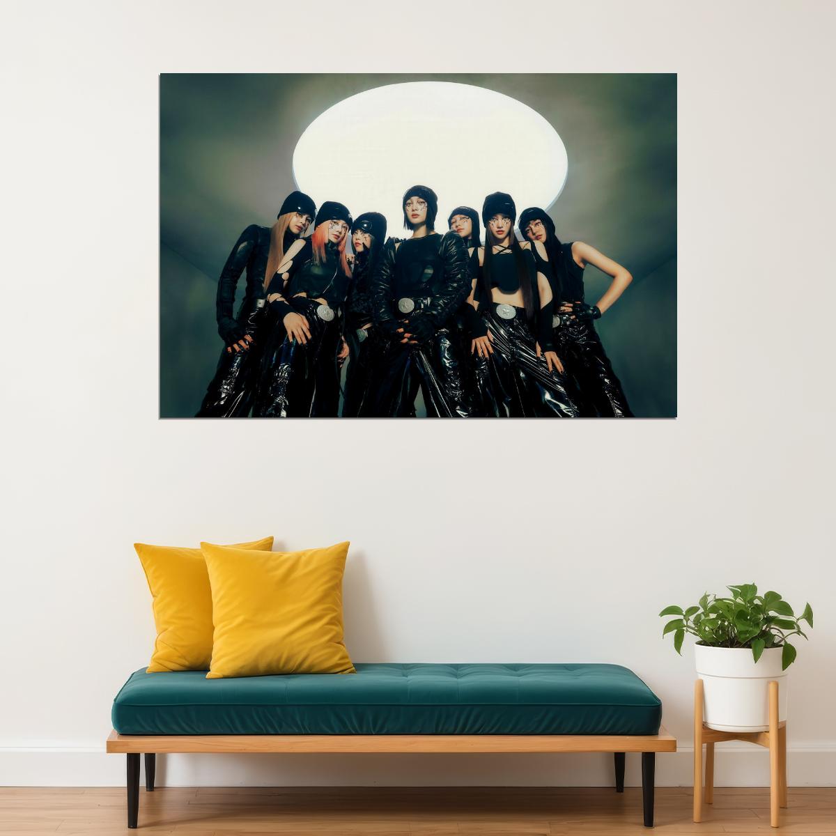 XG GRL GVNG Group Photo K-pop Music Poster Y2K Neo Futurism Aesthetic Female Cyber Kpop Idol Fashion Print Trendy Kpop Girl Group Wall Art - xonomax
