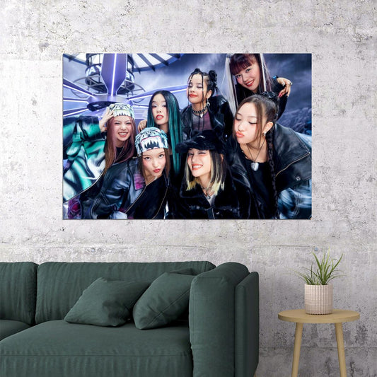 XG Photo K-pop Music Poster Y2K Neo Futurism Aesthetic Female Cyber Kpop Idol Fashion Print Trendy Kpop Girl Group Wall Art - xonomax