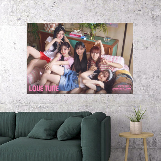 FIFTY FIFTY Photo Music Poster K-Pop Home Decor For Living Room Aesthetic Kpop Female Girl Group Korean Fashion Idol Wall Art Print - xonomax