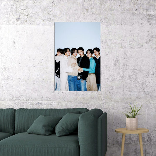 NCT WISH Photo Poster K-Pop Boy Band Group Portrait Warm Pastel Aesthetic Music Wall Art Print Cozy Home Decor For Living Room Gift for Fans - xonomax