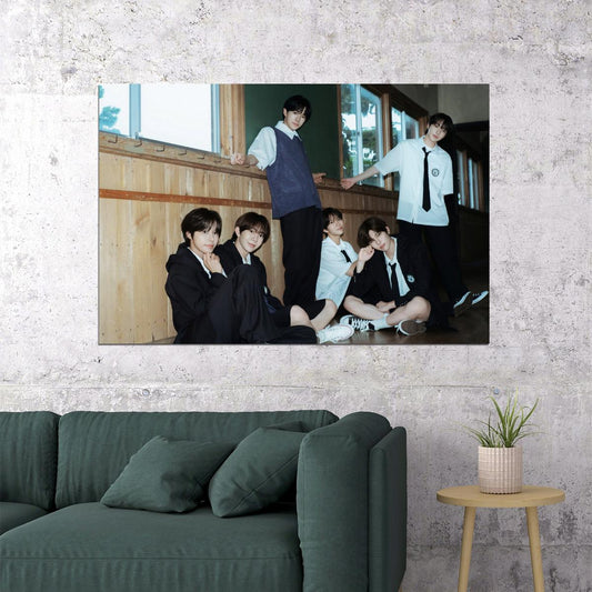 NCT WISH Concept Photo Music Poster K-Pop Boy Band School Uniform Look Nostalgic Aesthetic Wall Art Home Decor For Living Room Gift for Fans - xonomax