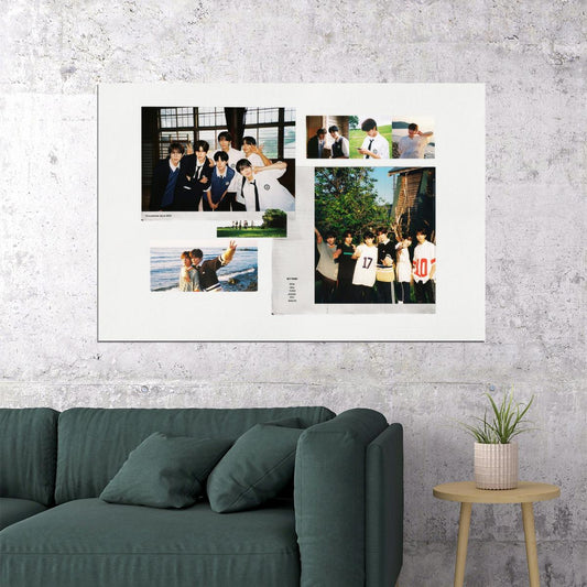 NCT WISH Steady Concept Photo Music Poster K-Pop Boy Band Print Group Shot Cute Aesthetic Wall Art Home Decor For Living Room Gift for Fans - xonomax