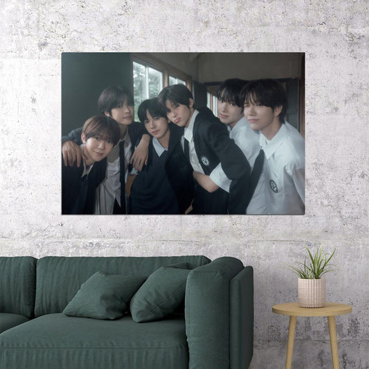 NCT WISH Steady Concept Photo Music Poster K-Pop Boy Band Print Group Shot Cute Aesthetic Wall Art Home Decor For Living Room Gift for Fans - xonomax