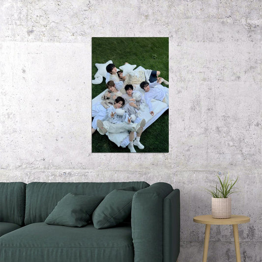 NCT WISH Steady Concept Photo Music Poster K-Pop Boy Band Print Group Shot Cute Aesthetic Wall Art Home Decor For Living Room Gift for Fans - xonomax