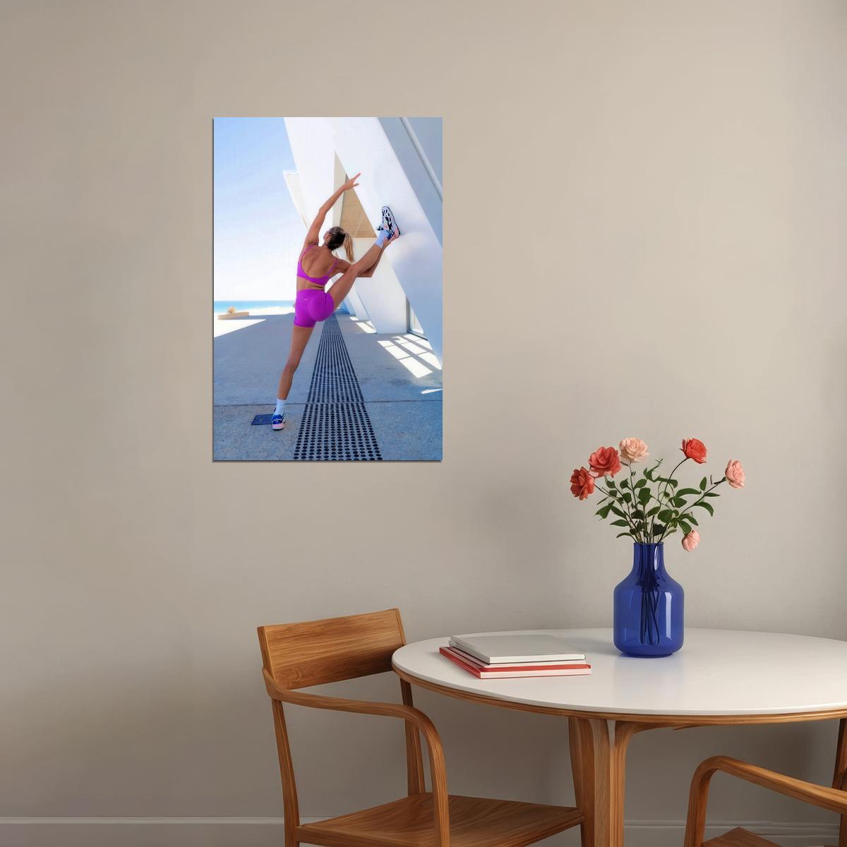 Amanda Bisk Hot Fitness Model Poster Gym Motivational Wall Art Inspirational Workout Yoga Room Decor Aesthetic Sports Print Yoga Wall Decor Athletic Icon HD Photo Print - xonomax