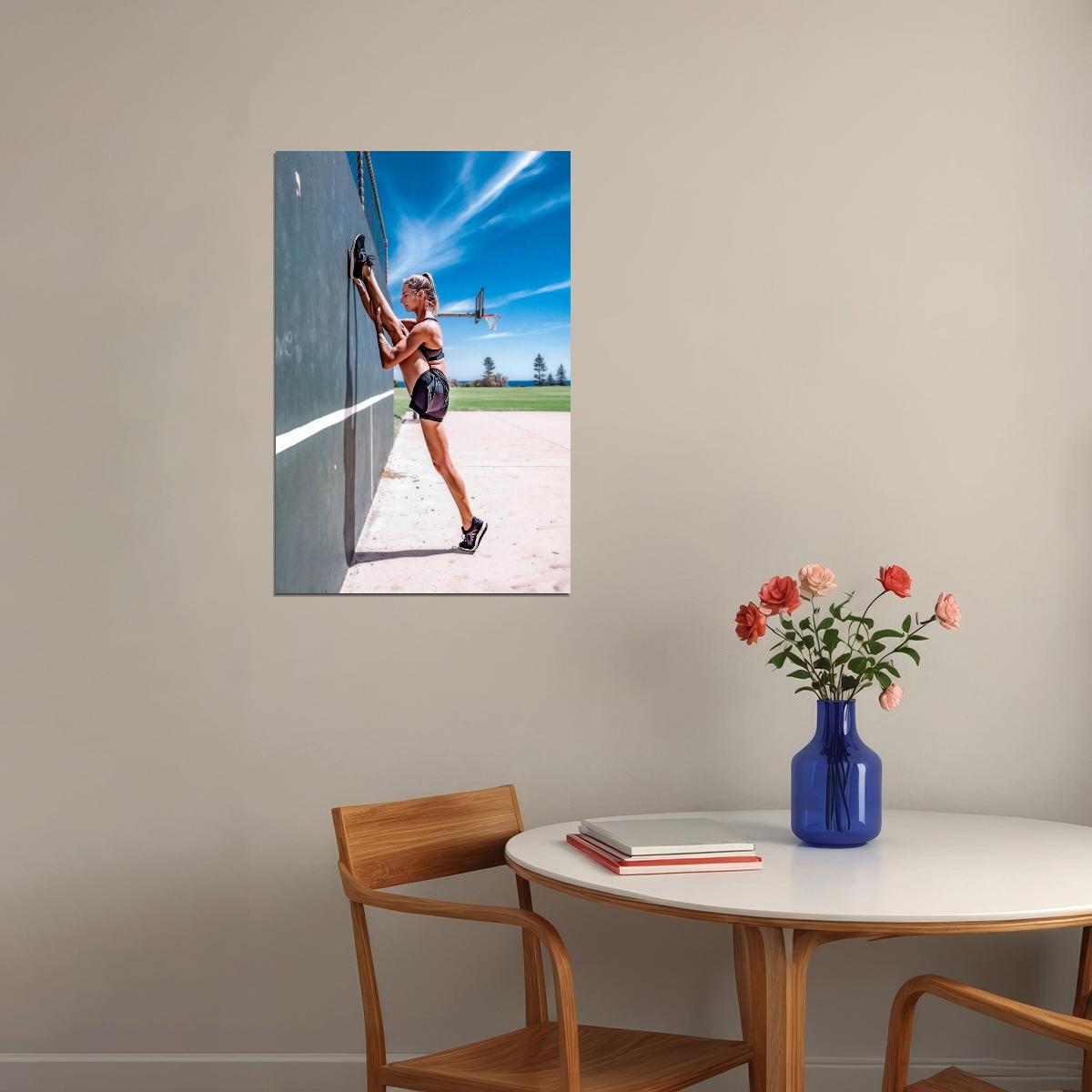 Amanda Bisk Hot Fitness Model Poster Gym Motivational Wall Art Inspirational Workout Yoga Room Decor Aesthetic Sports Print Yoga Wall Decor Athletic Icon HD Photo Print - xonomax