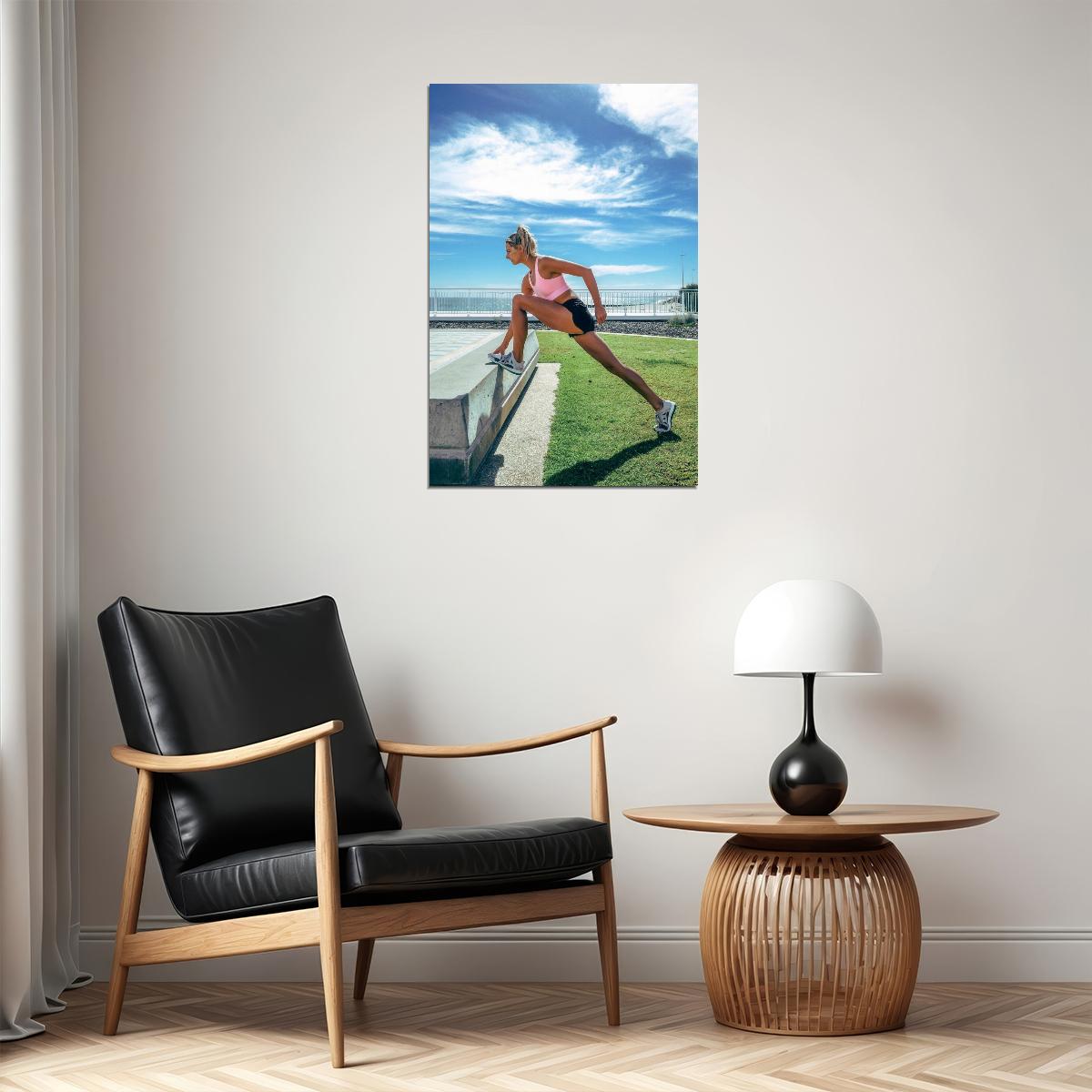 Amanda Bisk Hot Fitness Model Poster Gym Motivational Wall Art Inspirational Workout Yoga Room Decor Aesthetic Sports Print Yoga Wall Decor Athletic Icon HD Photo Print - xonomax