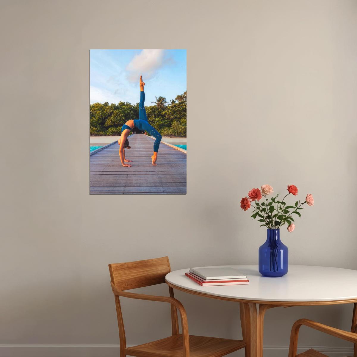 Amanda Bisk Hot Fitness Model Poster Gym Motivational Wall Art Inspirational Workout Yoga Room Decor Aesthetic Sports Print Yoga Wall Decor Athletic Icon HD Photo Print - xonomax