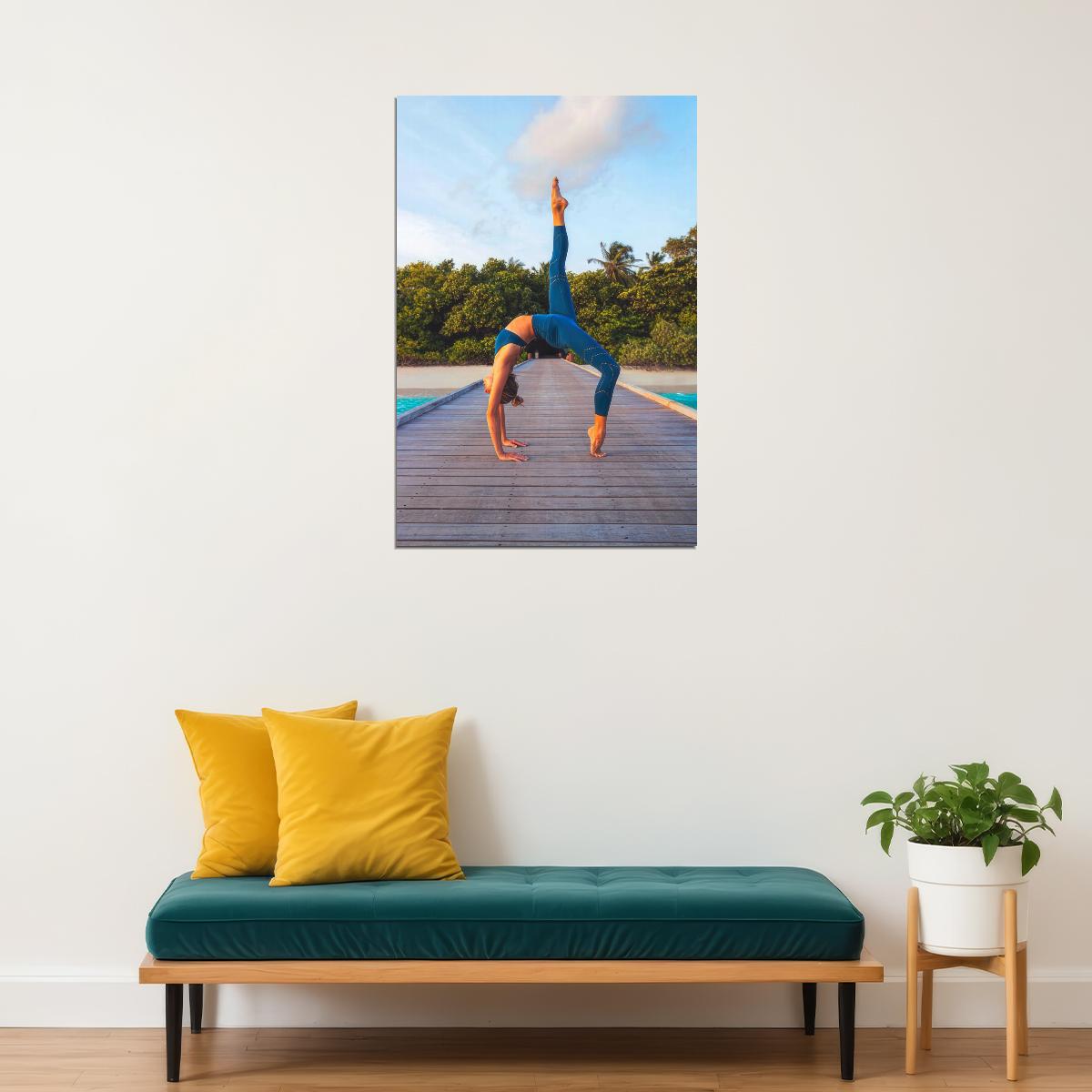Amanda Bisk Hot Fitness Model Poster Gym Motivational Wall Art Inspirational Workout Yoga Room Decor Aesthetic Sports Print Yoga Wall Decor Athletic Icon HD Photo Print - xonomax