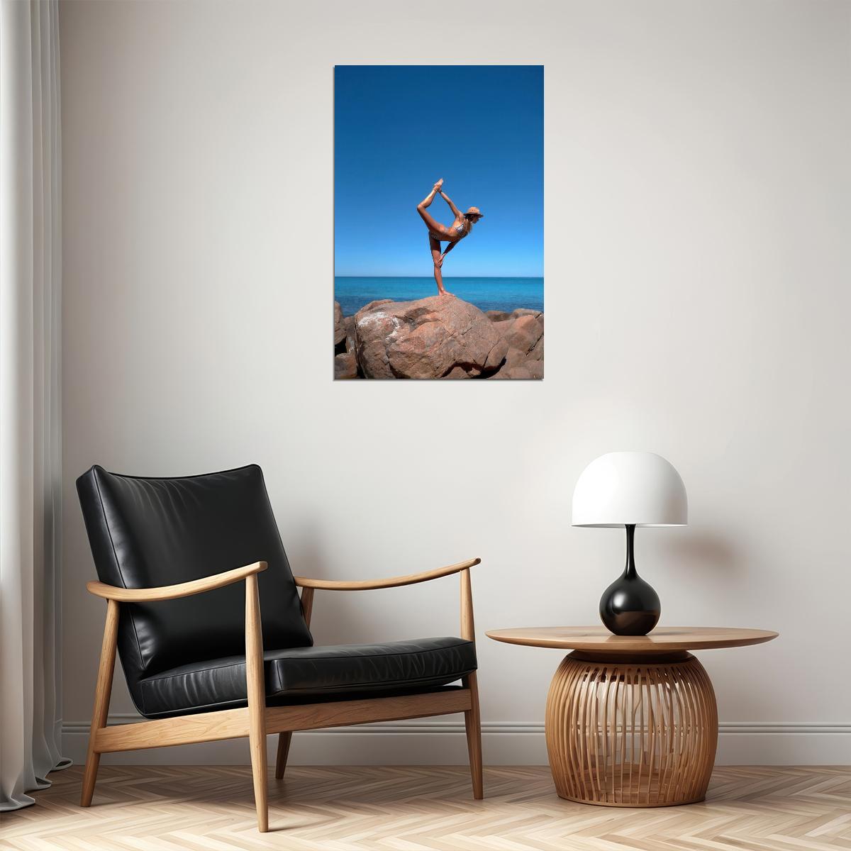Amanda Bisk Hot Fitness Model Poster Gym Motivational Wall Art Inspirational Workout Yoga Room Decor Aesthetic Sports Print Yoga Wall Decor Athletic Icon HD Photo Print - xonomax