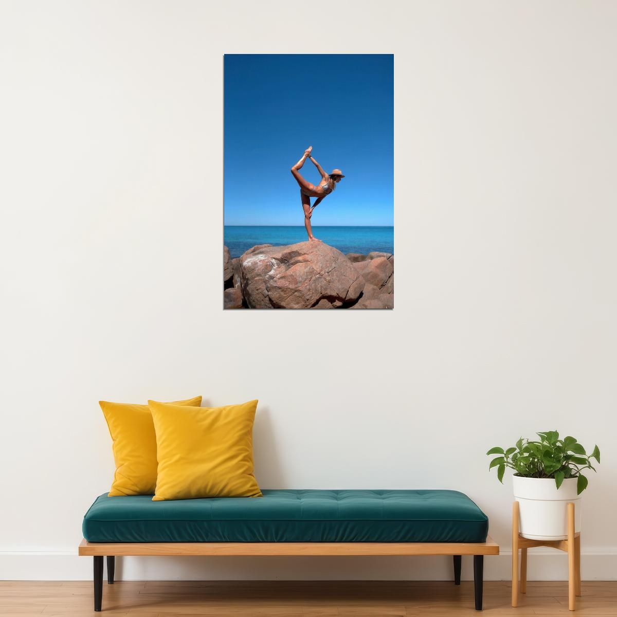 Amanda Bisk Hot Fitness Model Poster Gym Motivational Wall Art Inspirational Workout Yoga Room Decor Aesthetic Sports Print Yoga Wall Decor Athletic Icon HD Photo Print - xonomax