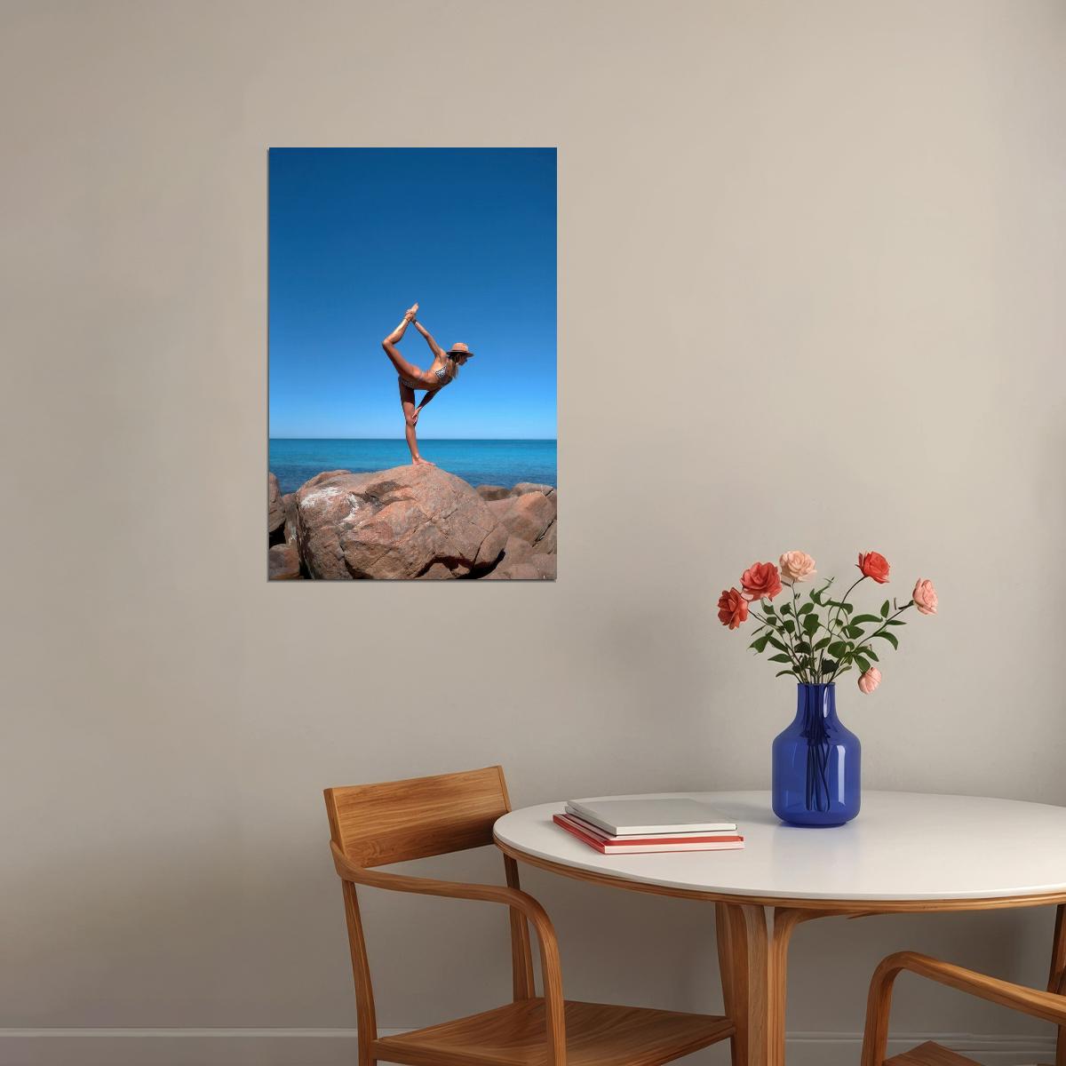 Amanda Bisk Hot Fitness Model Poster Gym Motivational Wall Art Inspirational Workout Yoga Room Decor Aesthetic Sports Print Yoga Wall Decor Athletic Icon HD Photo Print - xonomax