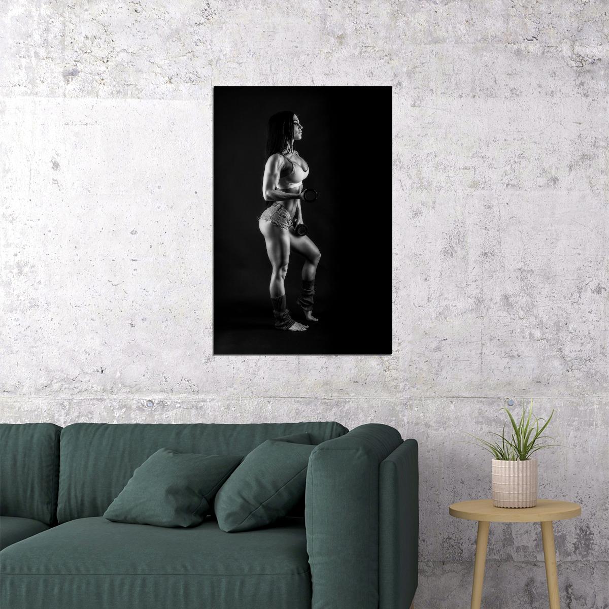 Anita Herbert Hot Fitness Model Poster Sexy Black and White Gym Wall Art Inspirational Workout Decor Aesthetic Sports Print Motivational Wall Decor Athletic Icon HD Photo Print - xonomax