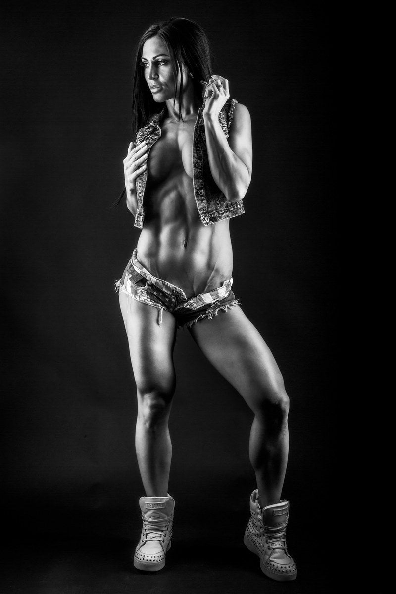 Anita Herbert Hot Fitness Model Poster Sexy Black and White Gym Wall Art Inspirational Workout Decor Aesthetic Sports Print Motivational Wall Decor Athletic Icon HD Photo Print - xonomax