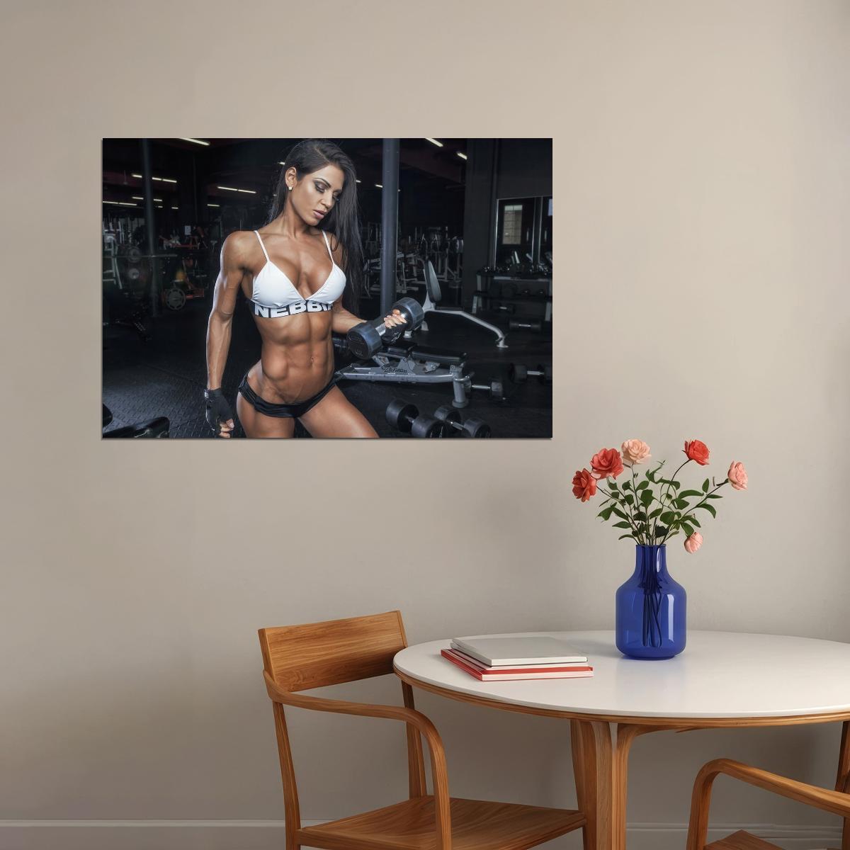 Anita Herbert Hot Fitness Model Poster Gym Motivational Wall Art Sexy Inspirational Workout Room Decor Aesthetic Sports Print Exercise Wall Decor Athletic Icon HD Photo Print - xonomax