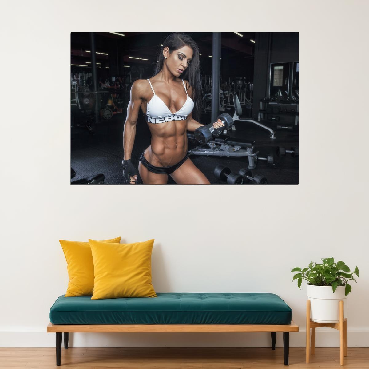 Anita Herbert Hot Fitness Model Poster Gym Motivational Wall Art Sexy Inspirational Workout Room Decor Aesthetic Sports Print Exercise Wall Decor Athletic Icon HD Photo Print - xonomax