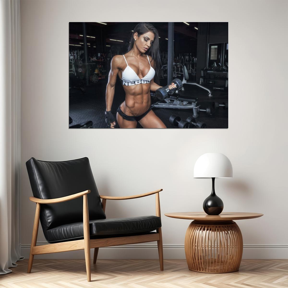 Anita Herbert Hot Fitness Model Poster Gym Motivational Wall Art Sexy Inspirational Workout Room Decor Aesthetic Sports Print Exercise Wall Decor Athletic Icon HD Photo Print - xonomax
