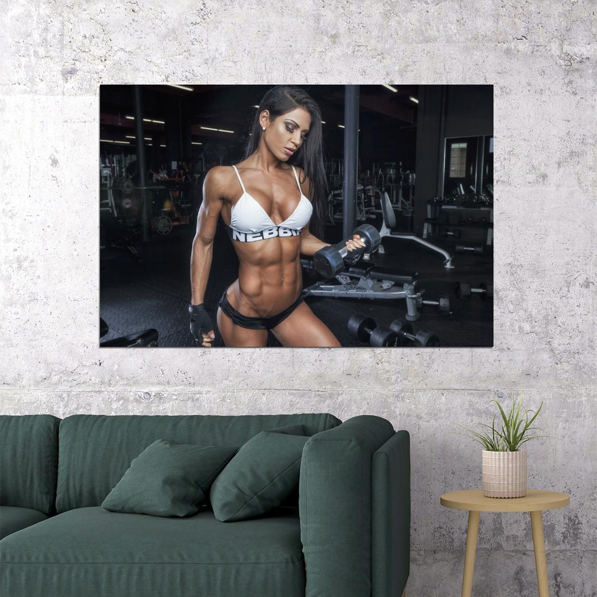 Anita Herbert Hot Fitness Model Poster Gym Motivational Wall Art Sexy Inspirational Workout Room Decor Aesthetic Sports Print Exercise Wall Decor Athletic Icon HD Photo Print - xonomax