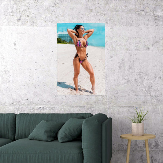 Anita Herbert Hot Fitness Model Poster Sexy Bikini Wall Art Inspirational Workout Room Decor Aesthetic Sports Print Gym Motivational Wall Decor Athletic Icon HD Photo Print - xonomax