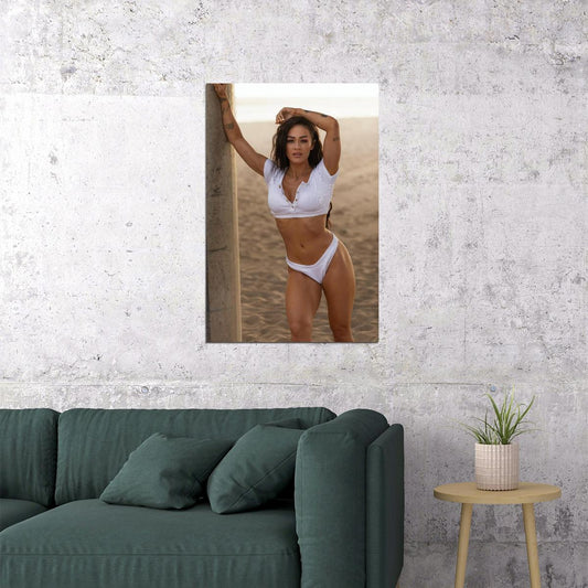 Brittany Coutu Hot Fitness Model Poster Sexy Bikini Wall Art Inspirational Workout Room Decor Aesthetic Sports Print Gym Motivational Wall Decor Athletic Icon HD Photo Print - xonomax