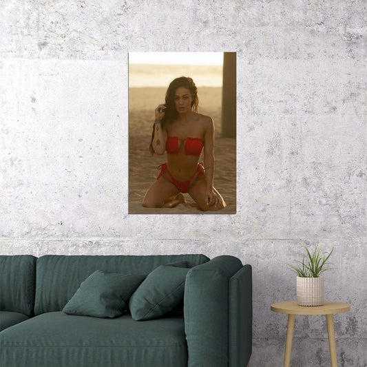 Brittany Coutu Hot Fitness Model Poster Sexy Bikini Wall Art Inspirational Workout Room Decor Aesthetic Sports Print Gym Motivational Wall Decor Athletic Icon HD Photo Print - xonomax