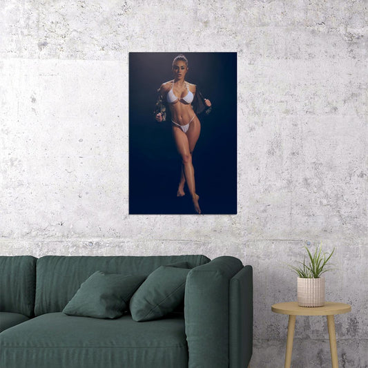Brittany Coutu Hot Fitness Model Poster Sexy Bikini Wall Art Inspirational Workout Room Decor Aesthetic Sports Print Gym Motivational Wall Decor Athletic Icon HD Photo Print - xonomax
