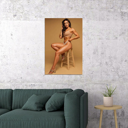 Brittany Coutu Hot Fitness Model Poster Sexy Female Wall Art Inspirational Workout Room Decor Aesthetic Sports Print Gym Motivational Wall Decor Athletic Icon HD Photo Print - xonomax